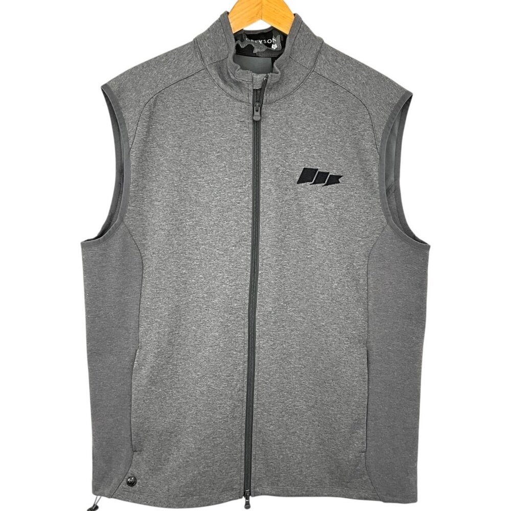 Greyson Golf Sequoia Luxe Vest Heather Gray Sleeveless Jacket Size Large L